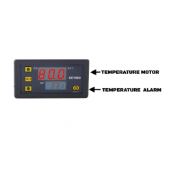 Programmable temperature outboard motor alarm