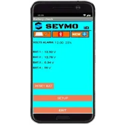 Batterisjekkkontroll opp til 4 batterigrupper med App