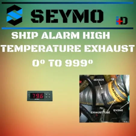 Programabilni alarm za temperaturo izpušnih plinov motorja za ladje