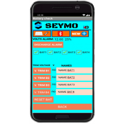 Battery check control up to 4 battery groups with App